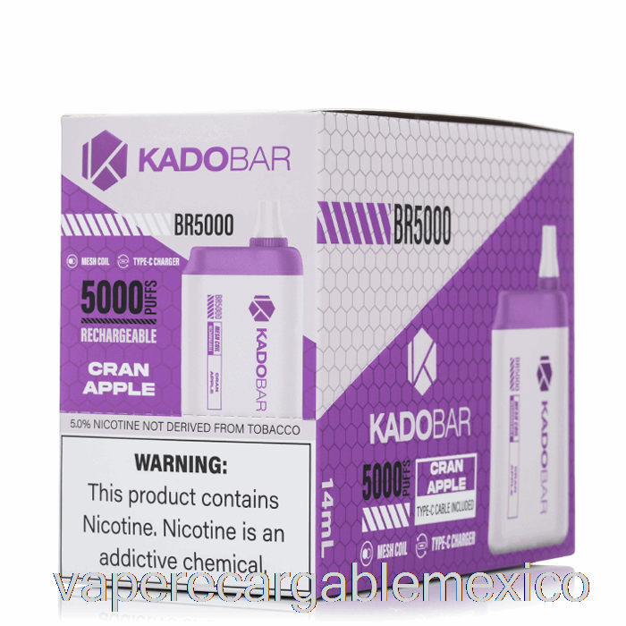 Vape Recargable [paquete De 5] Kado Bar Br5000 Desechable